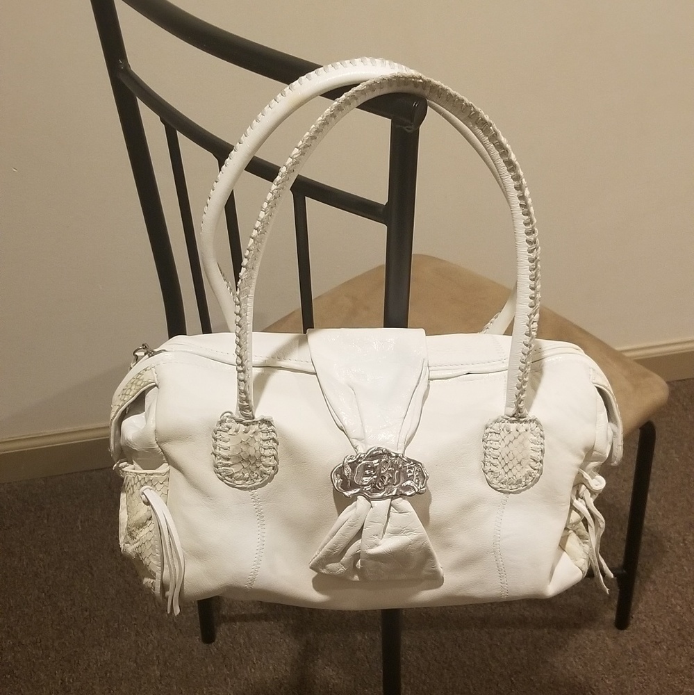 Chi by Carlos Falchi White Handbag